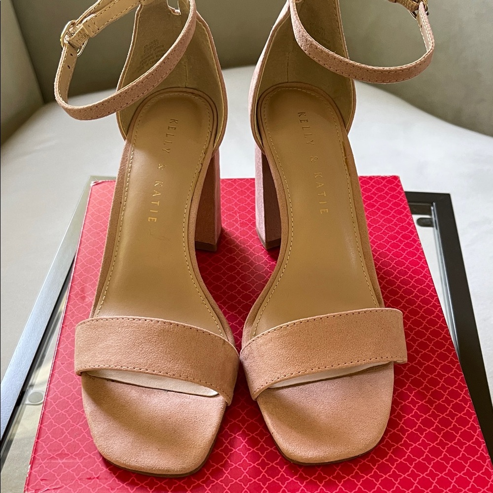 Kelly & Katie Blush Block Heel Sandals